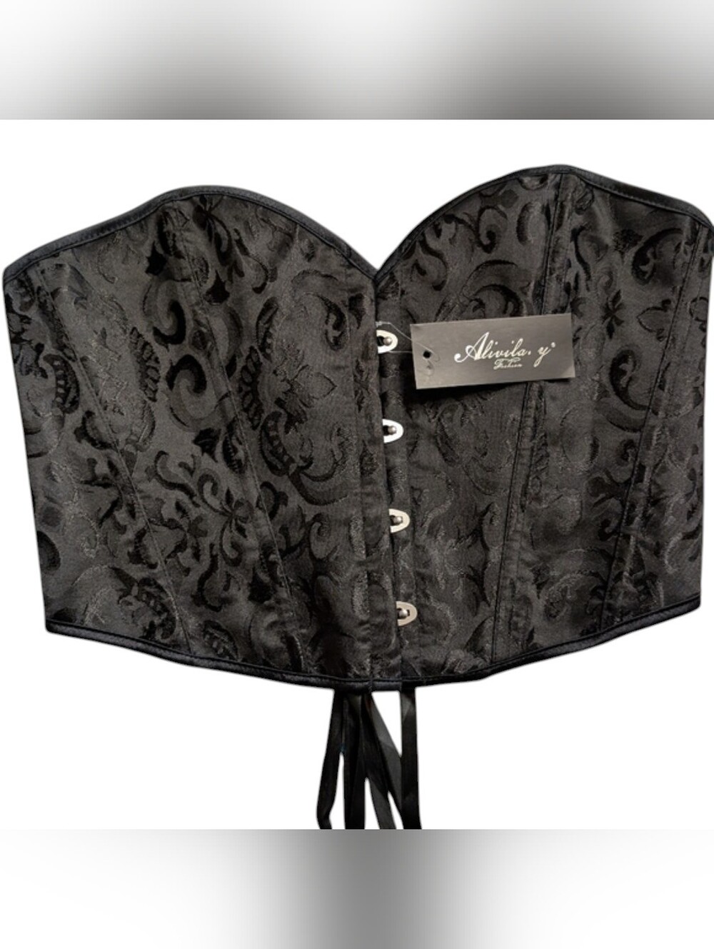 NWT Victorian Renaissance Goth Alivila. Y Fashion Lace Back Corset. Size Large